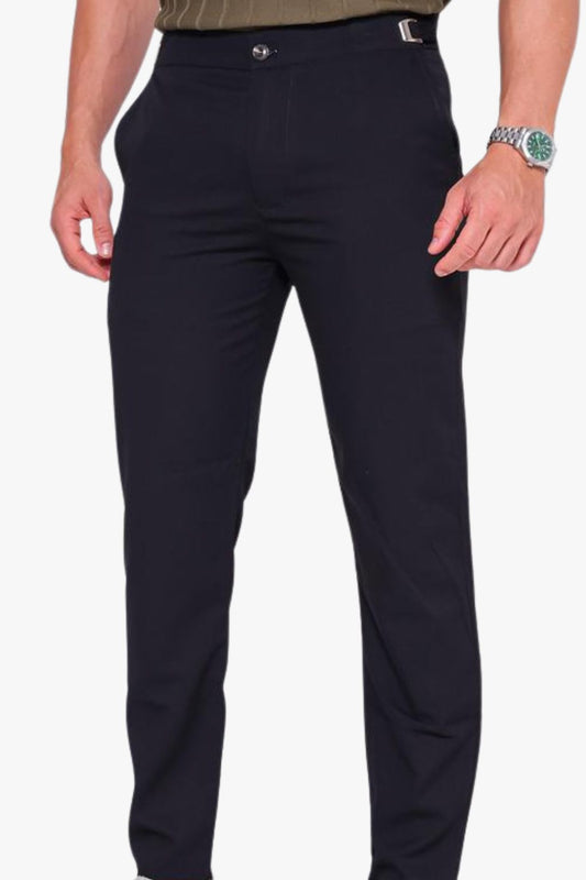 Calça Alfaiataria com Regulagem Preta