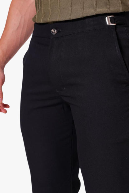 Calça Alfaiataria com Regulagem Preta