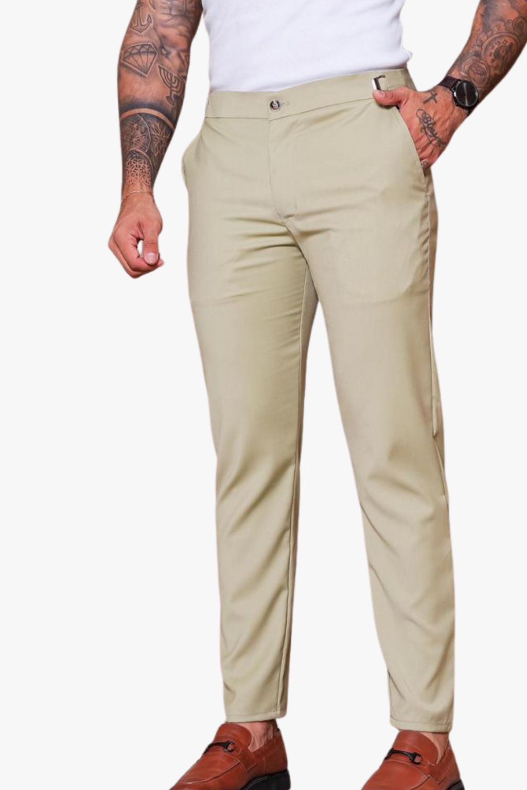 Calça Alfaiataria com Regulagem Pistache