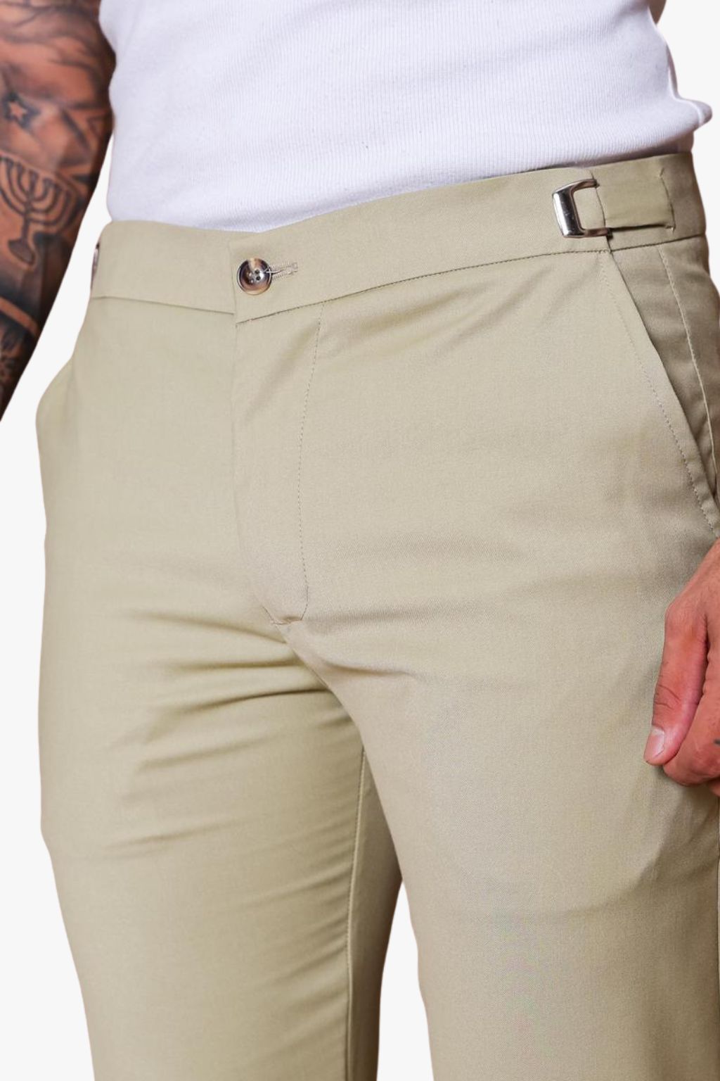 Calça Alfaiataria com Regulagem Pistache