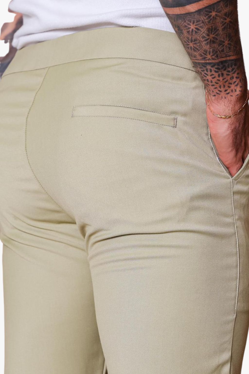 Calça Alfaiataria com Regulagem Pistache