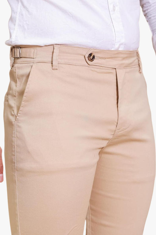 Calça Essential Creme com detalhe lateral