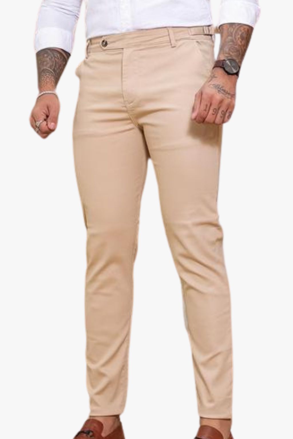 Calça Essential Creme com detalhe lateral