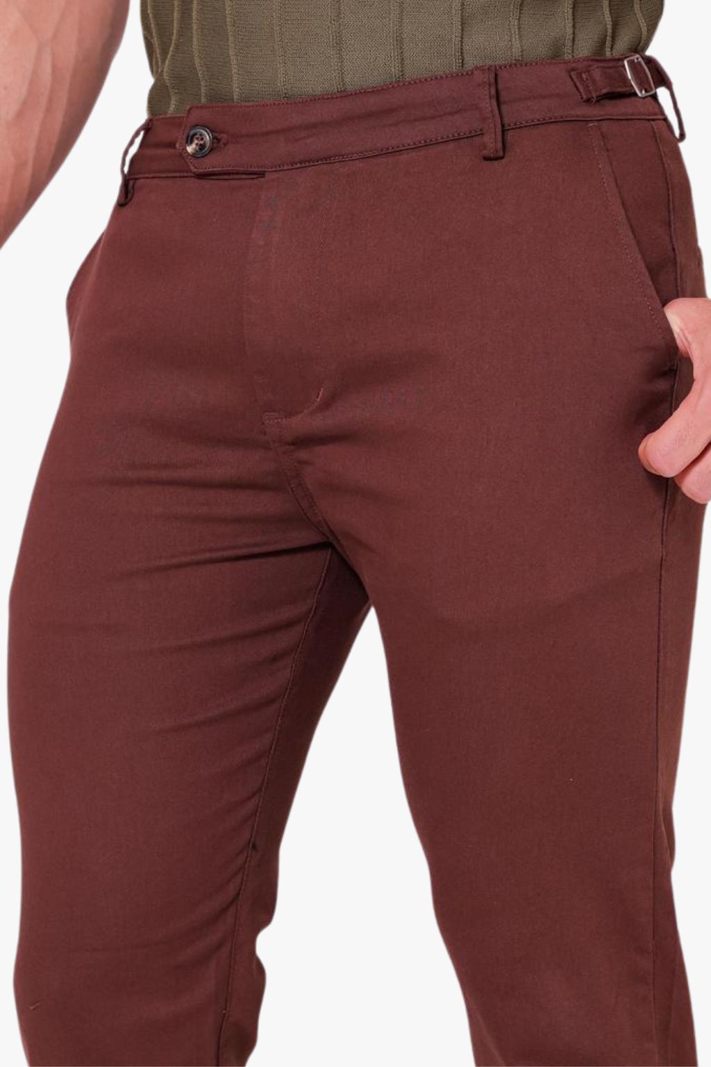 Calça Essential Marrom com detalhe lateral