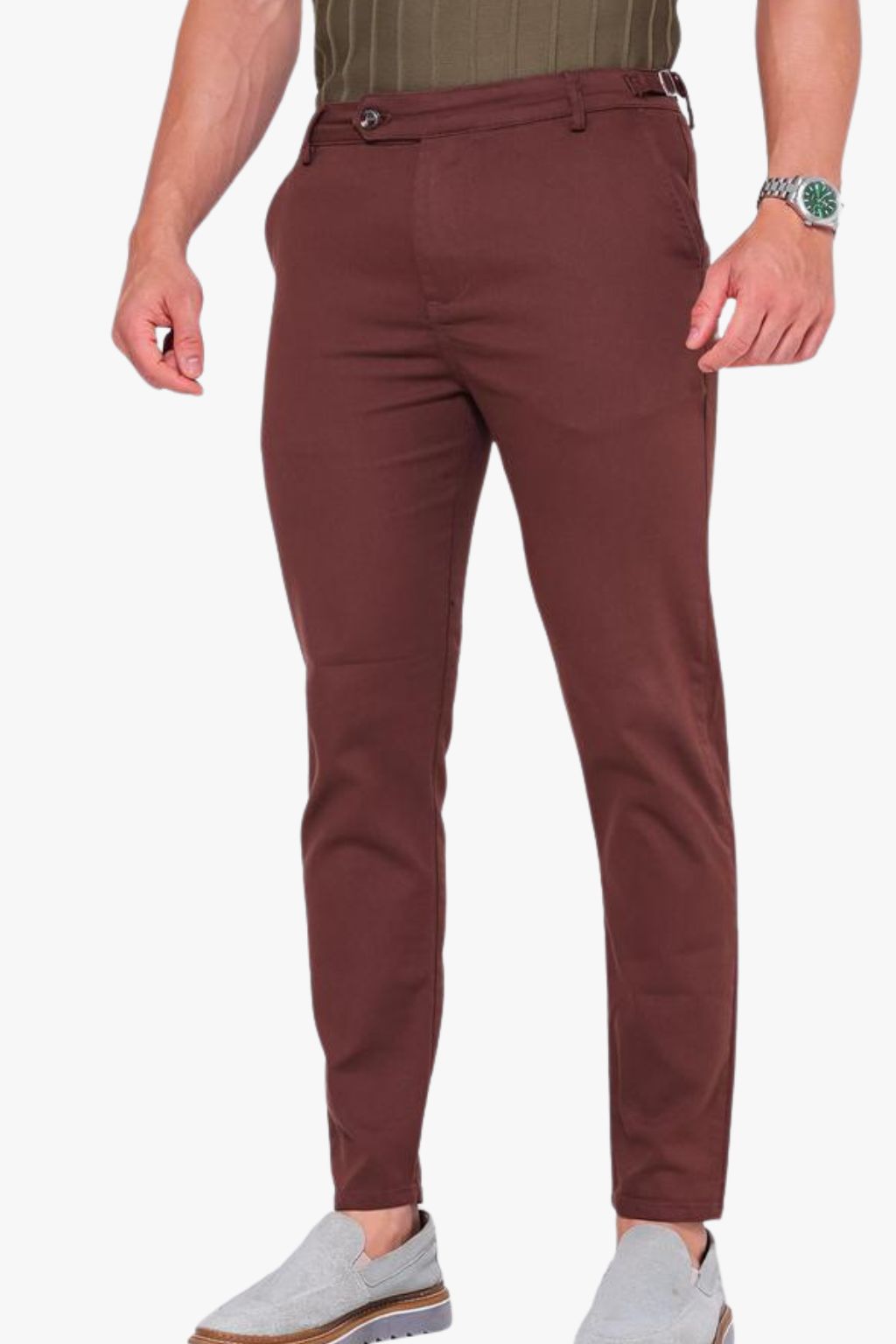 Calça Essential Marrom com detalhe lateral
