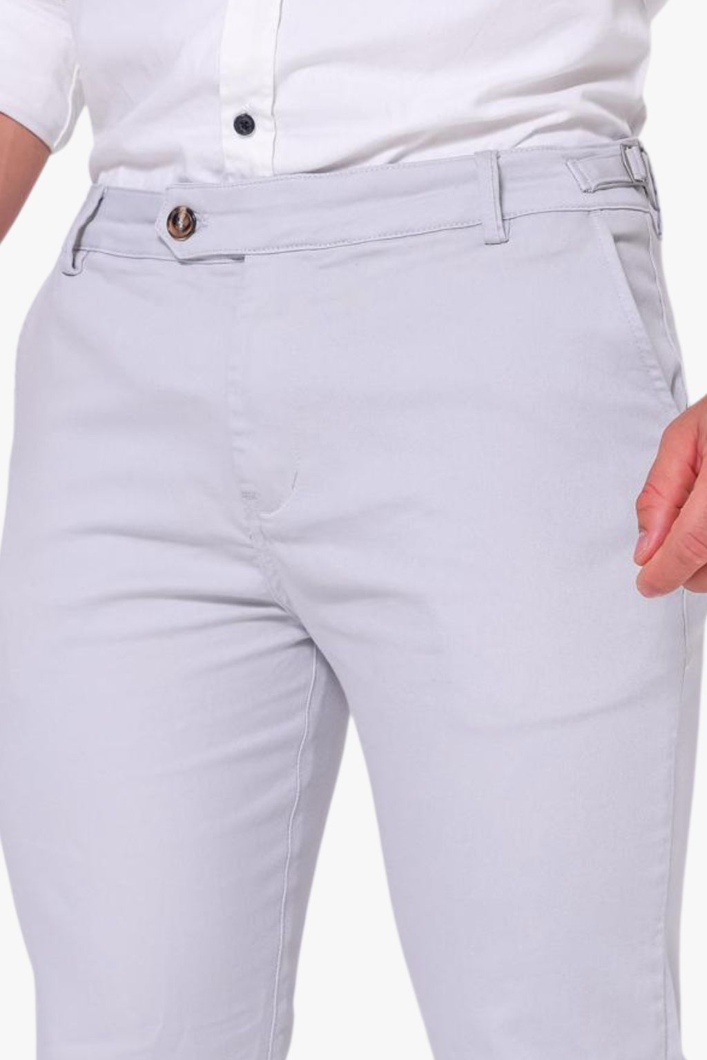 Calça Essential Gelo com detalhe lateral
