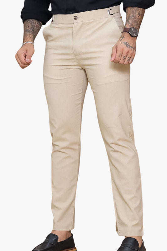 Calça Alfaiataria com Regulagem Areia