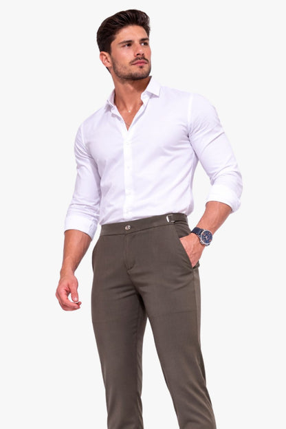 Calça Alfaiataria com Regulagem Verde
