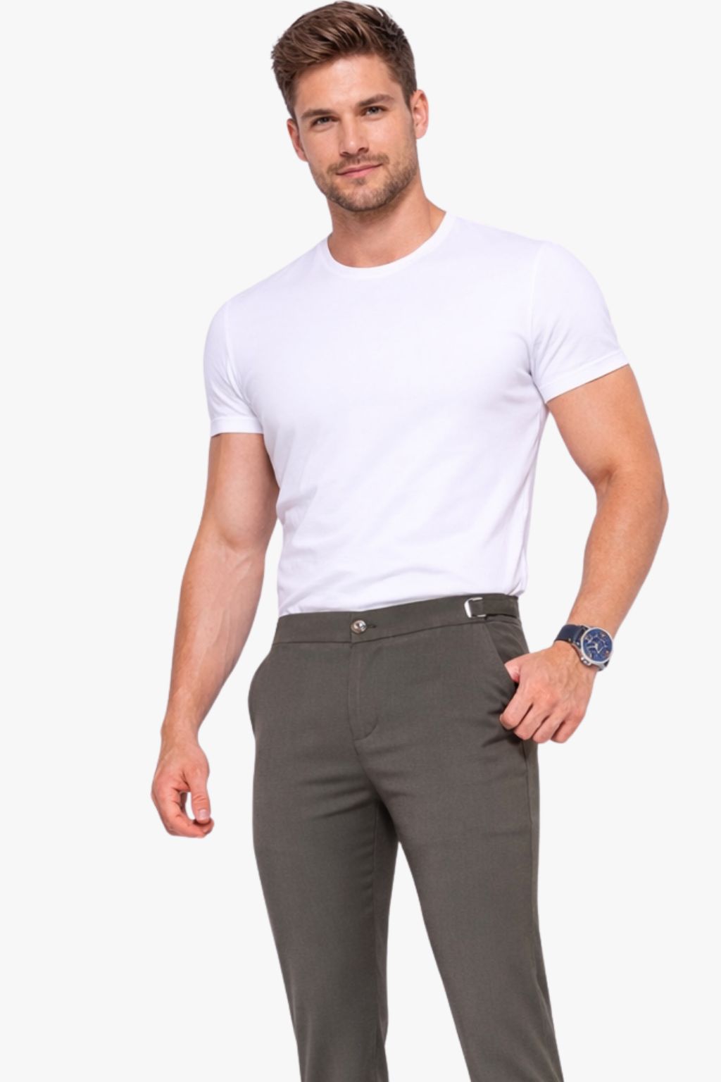 Calça Alfaiataria com Regulagem Verde