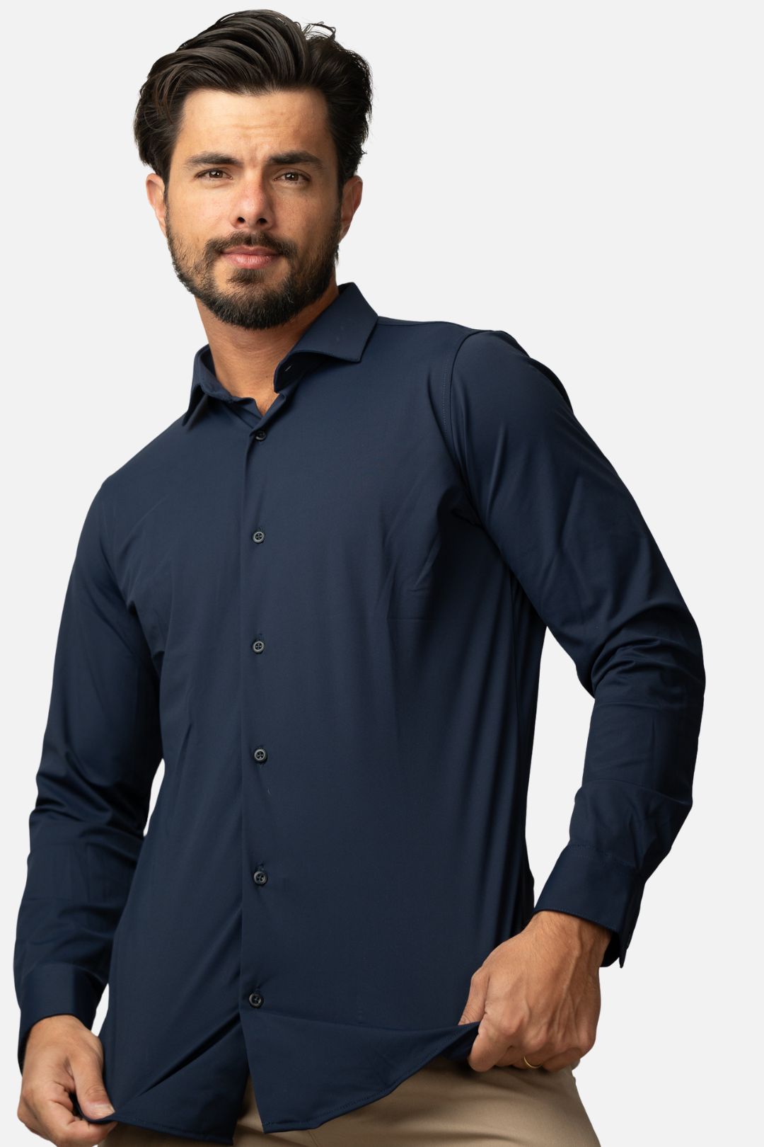 Camisa Social Tech Azul
