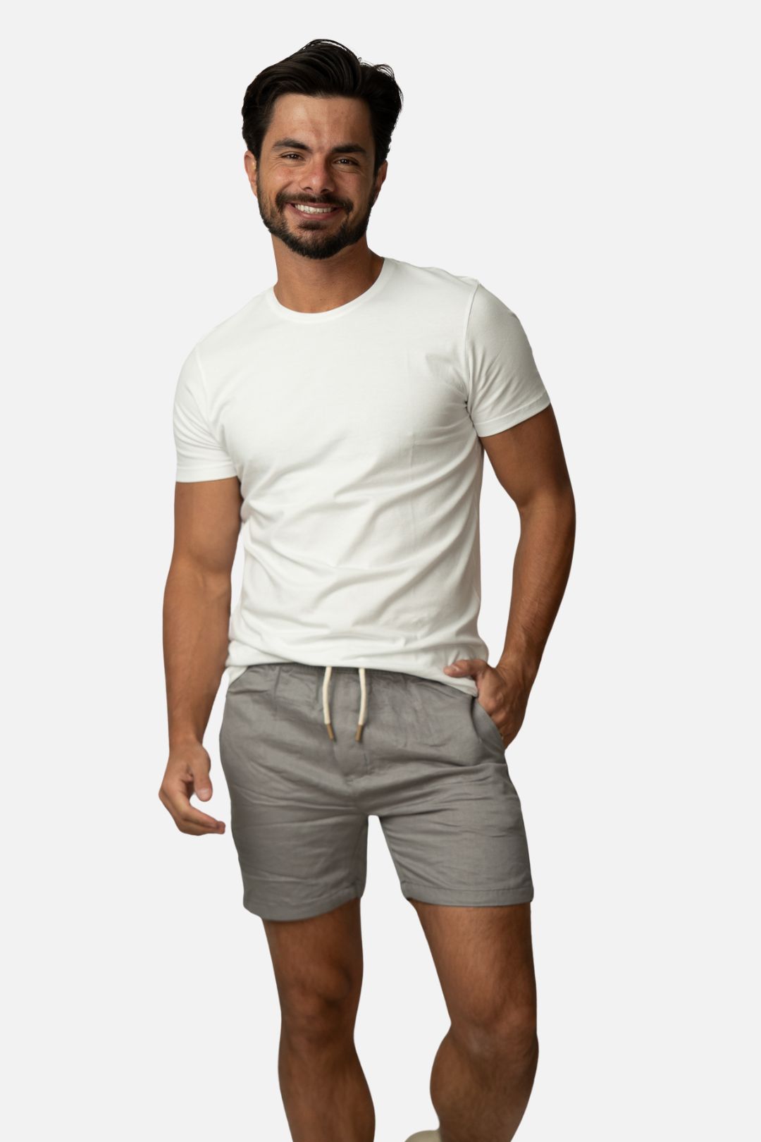 Short Linho Cinza