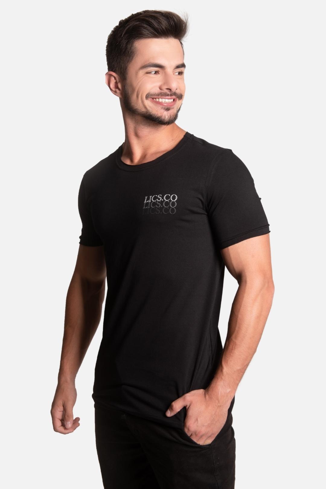 Camiseta Algodão egípcio Shades Preta - LICS.CO